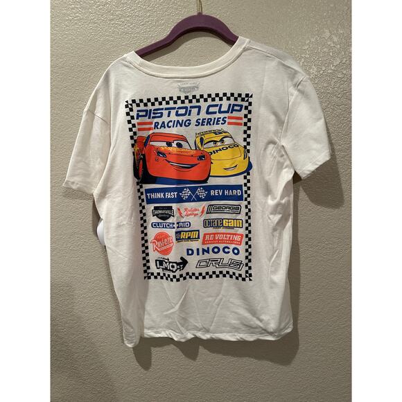 NWOT Disney Pixar Cars Piston Cup Lightening McQueen and Cruz Ramirez Tee M - Picture 3 of 4